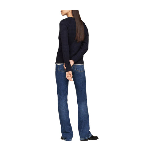 Tommy Hilfiger Pullover Maglia Donna lavorata a trecce Blu - Francavilla Moda